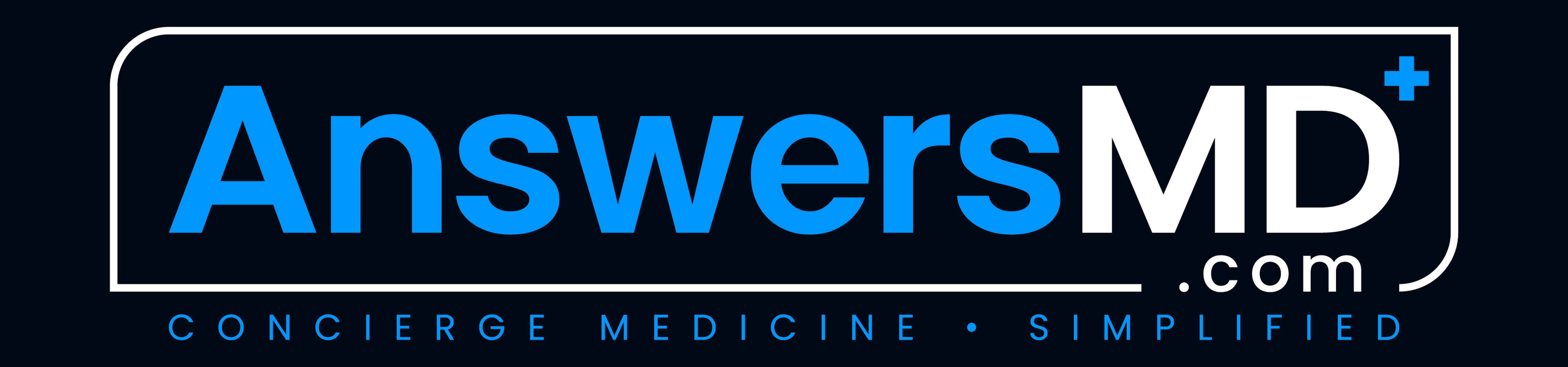 AnswersMD Logo - Blue with Tagline