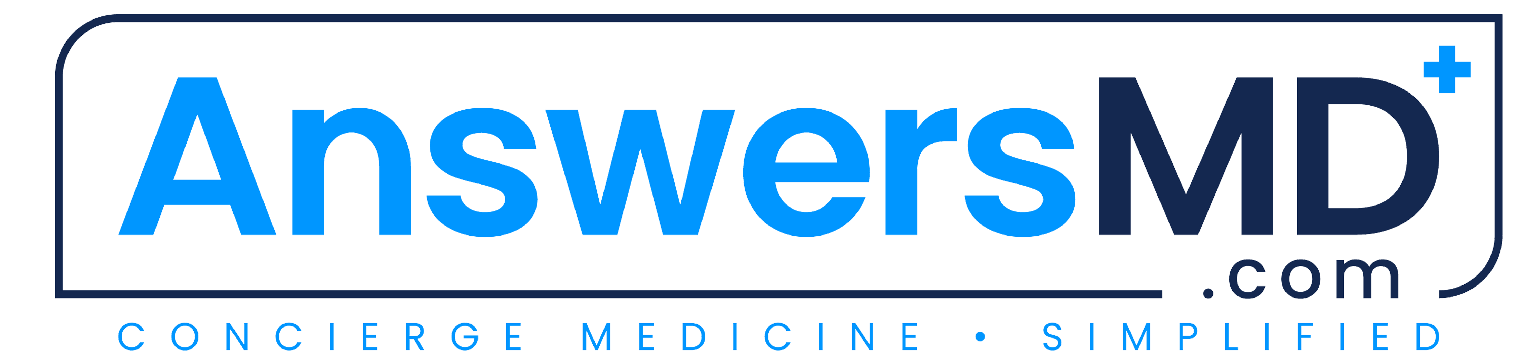 AnswersMD Logo - White with Tagline